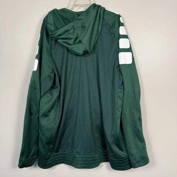 NIKE THERMA-FIT FULL ZIP HOODIE TRACK JACKET POLYESTER GREEN X-LARGE Tennis - Picture 7 of 8